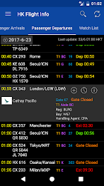 Hong Kong Flight Info स्क्रीनशॉट 1