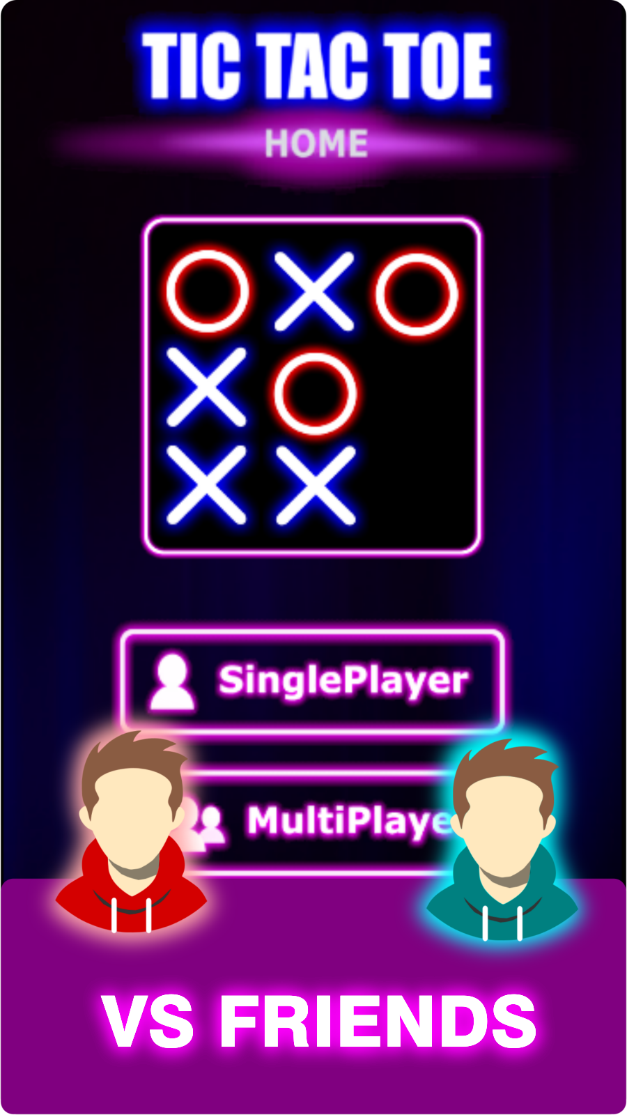 Tic Tac Toe Home : 2 Player XO スクリーンショット 3