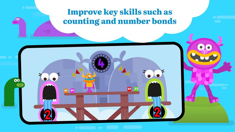 Teach Monster Number Skills Скриншот 1