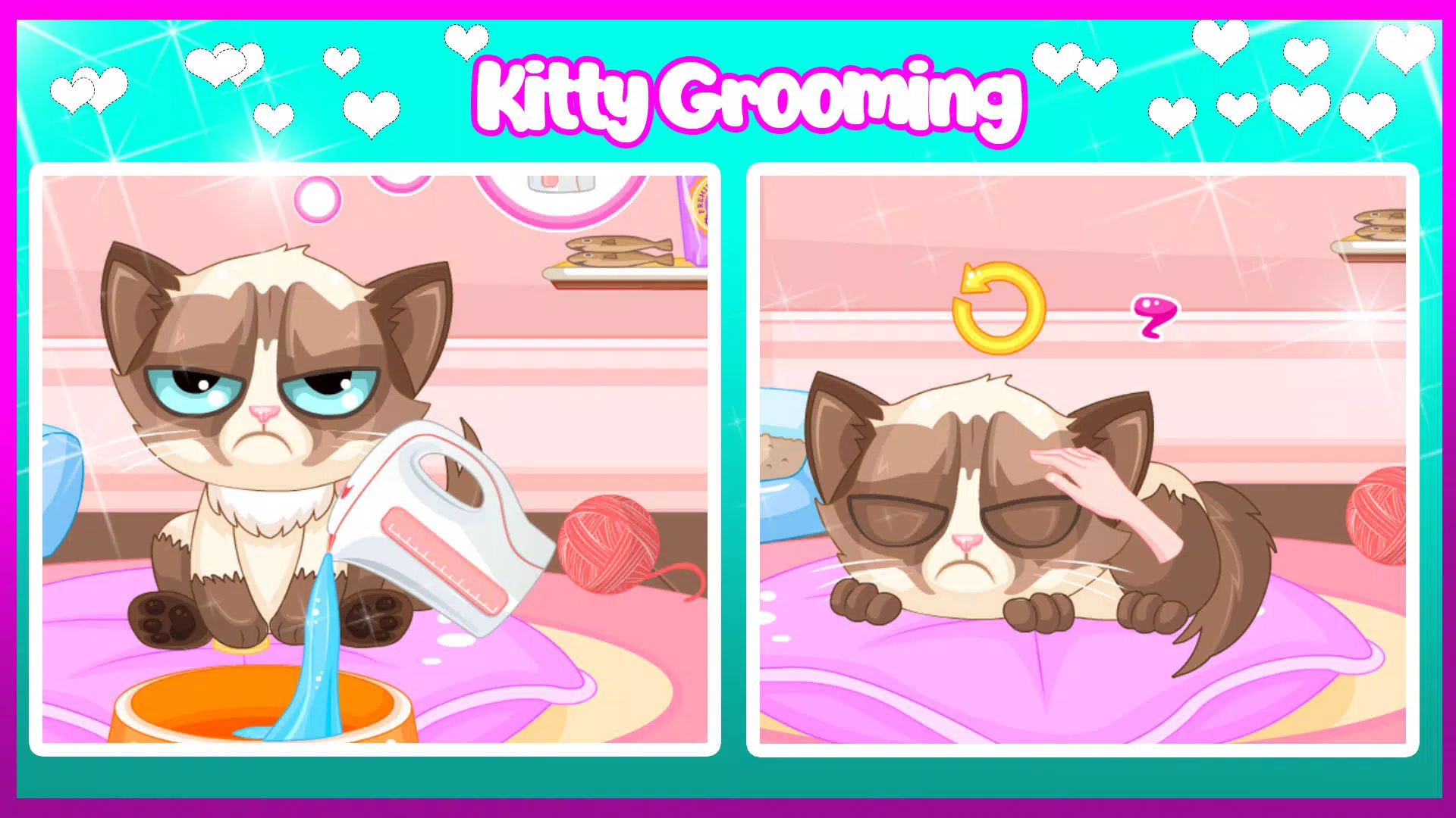 Sleepy Kitty Grooming Schermafbeelding 0