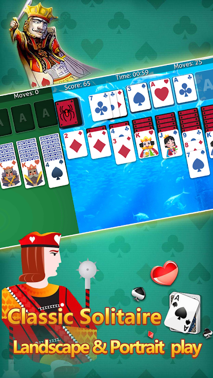 klondike solitaire :card shark 스크린샷 1
