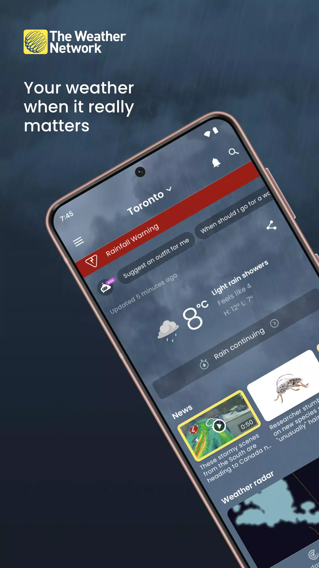 The Weather Network স্ক্রিনশট 0