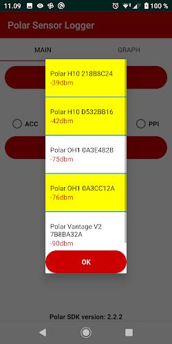 Polar Sensor Logger Captura de tela 1