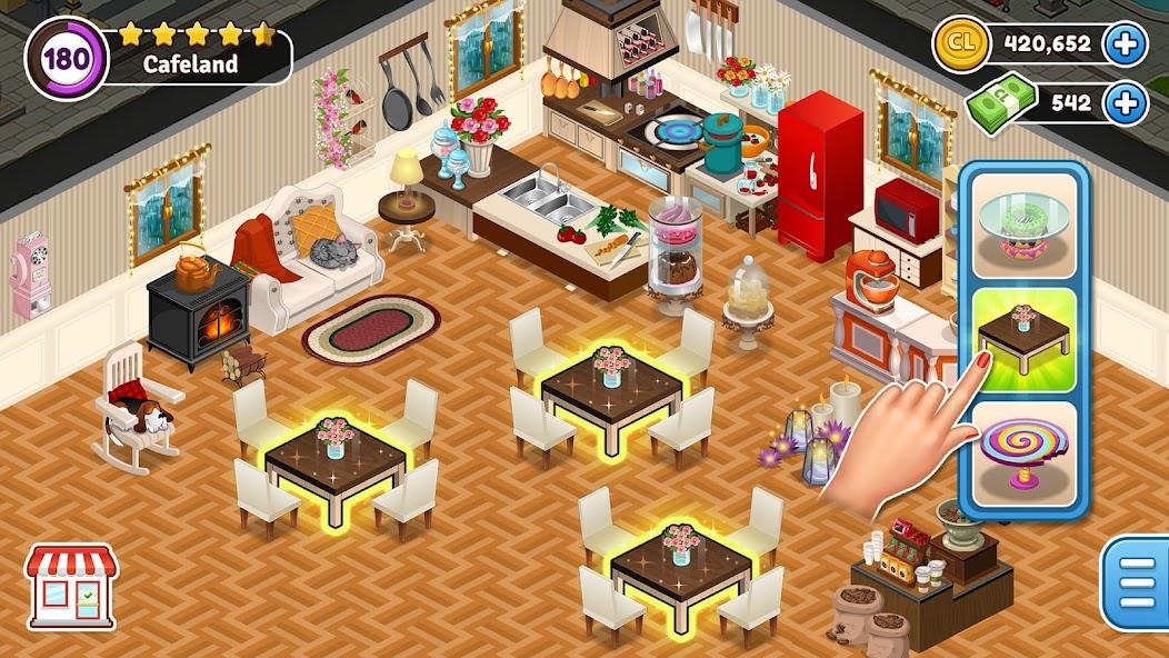 Cafeland - Restaurant Cooking Mod ภาพหน้าจอ 1