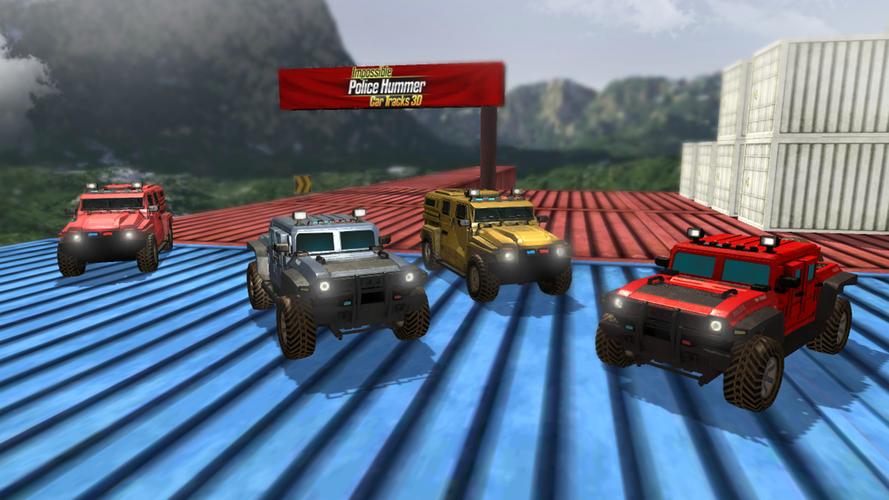 Impossible Ramp Hummer Car 3D 스크린샷 3