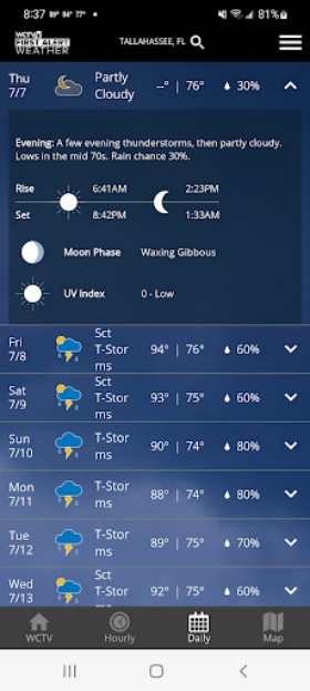 WCTV First Alert Weather Ảnh chụp màn hình 2