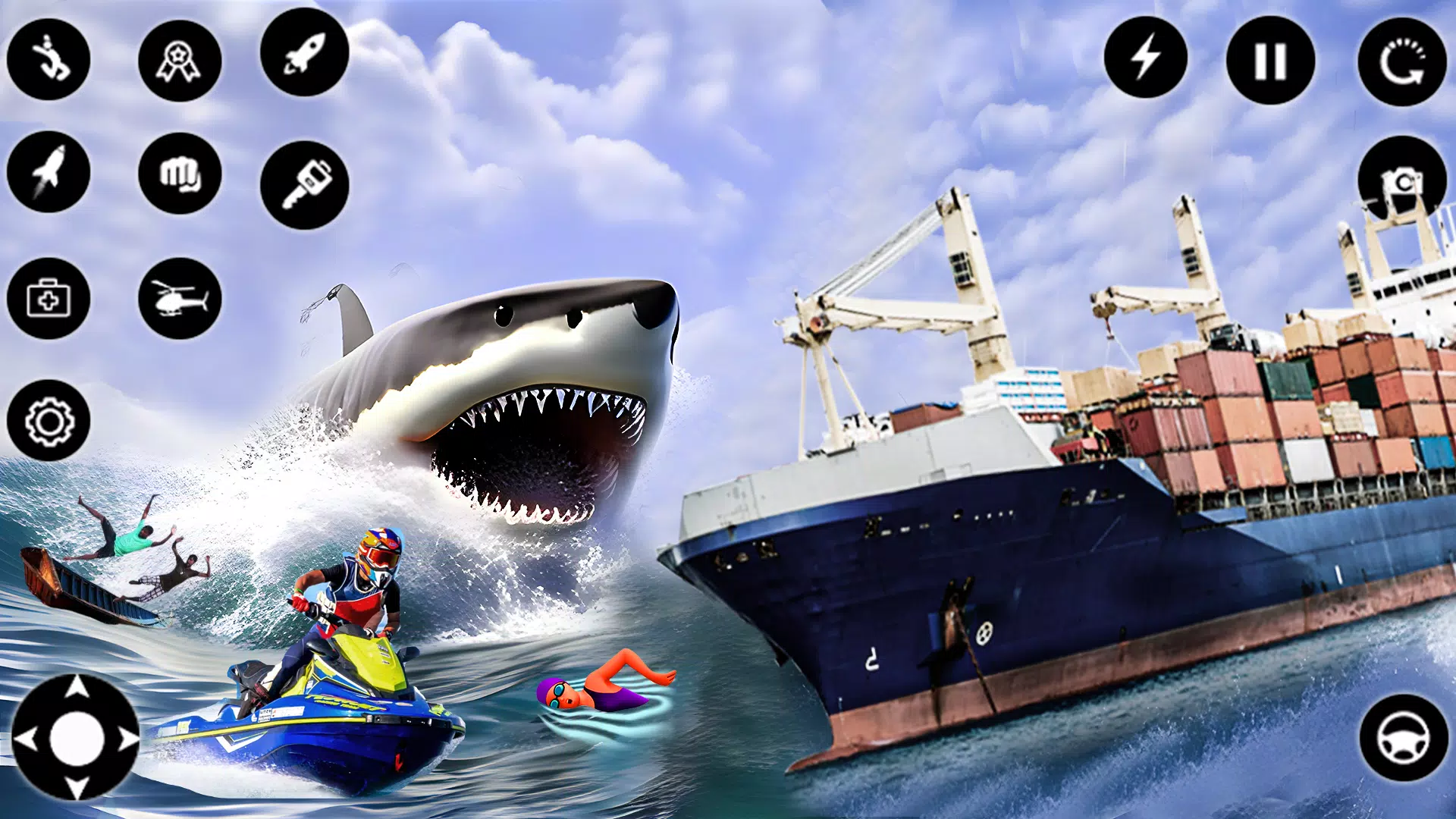 Shark Attack Games Offline Capture d'écran 1