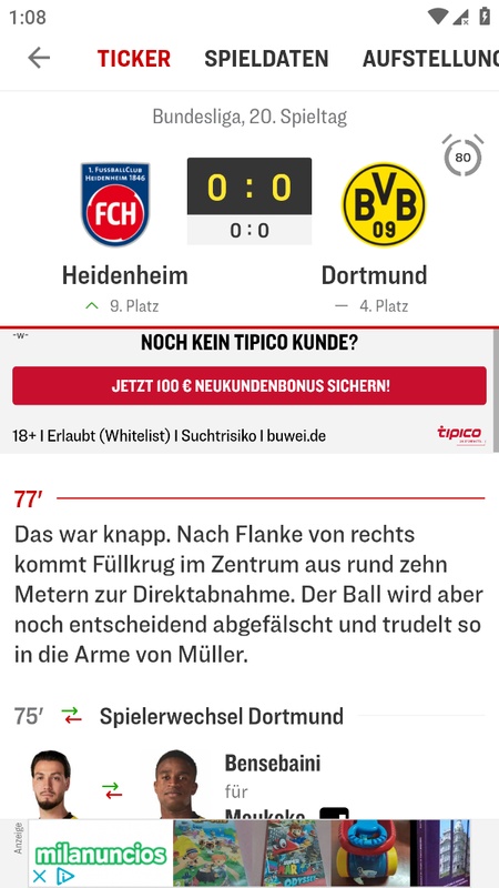 kicker Fußball News स्क्रीनशॉट 1