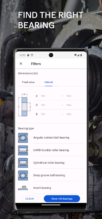 SKF Bearing Assist Captura de pantalla 2