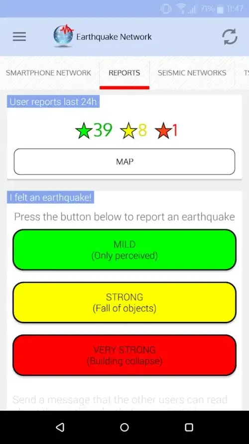 Earthquake Network PRO Captura de pantalla 3