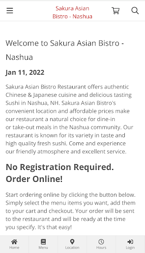 Sakura Asian Bistro - Nashua 스크린샷 0