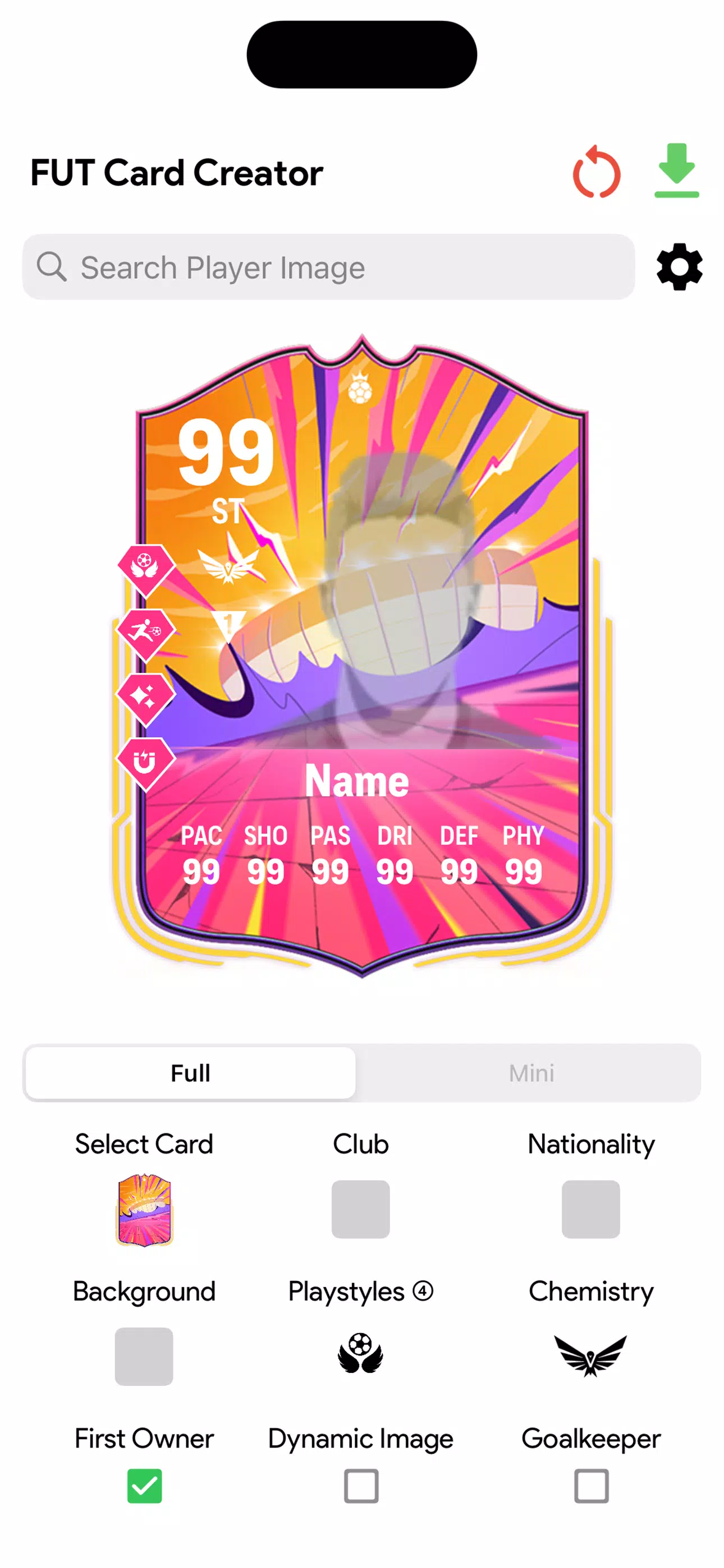 FC Card Creator 25 ภาพหน้าจอ 0