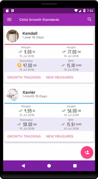 Child Growth Tracking Capture d'écran 0