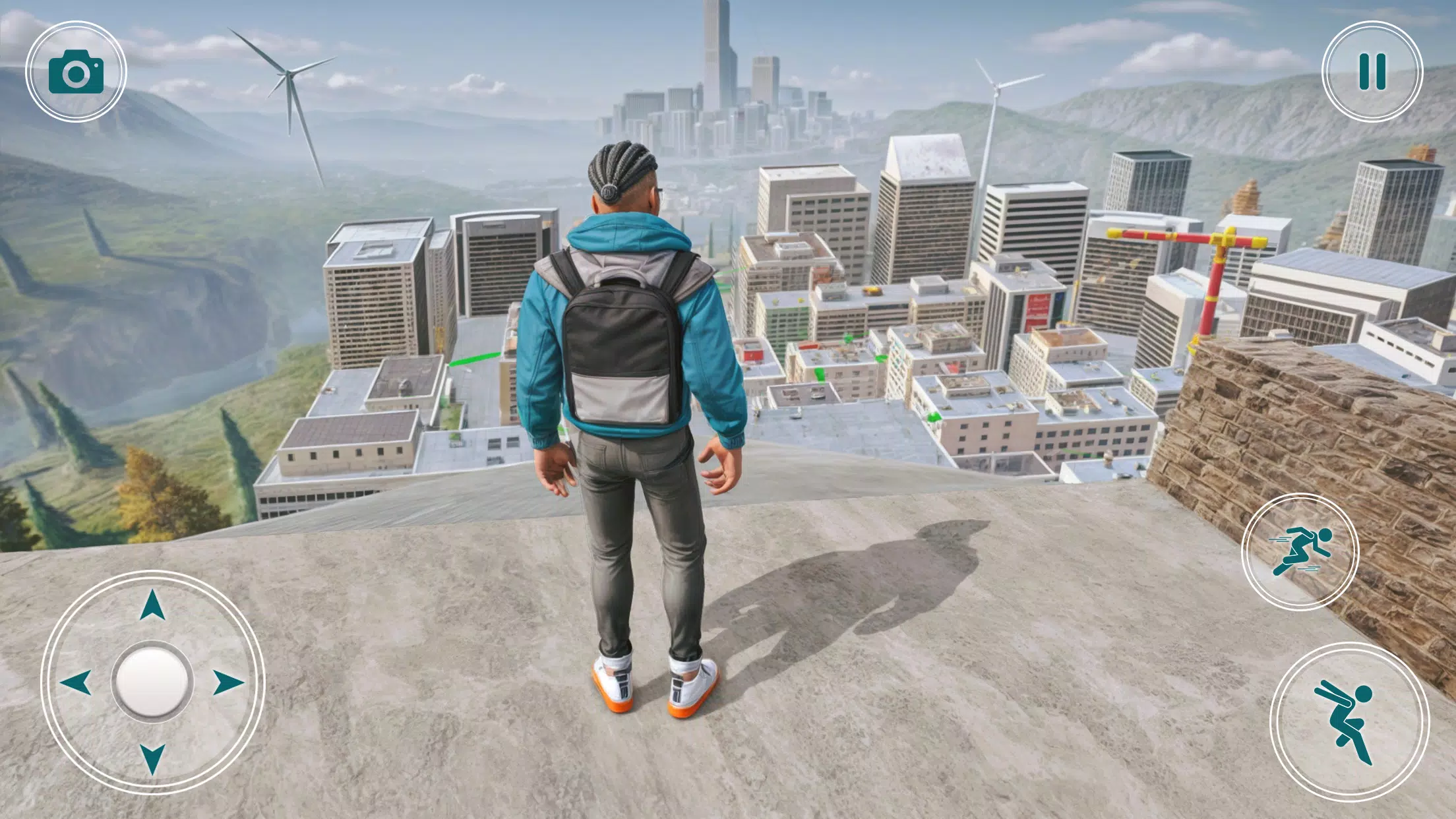 Going Up Parkour Rooftop Games Captura de pantalla 1