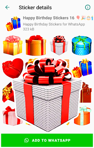 Birthday Stickers for WhatsApp স্ক্রিনশট 2