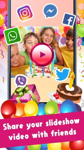 Happy Birthday Video Maker With Music And Photos Ảnh chụp màn hình 1