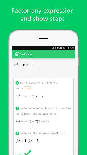 Cymath - Math Problem Solver स्क्रीनशॉट 3