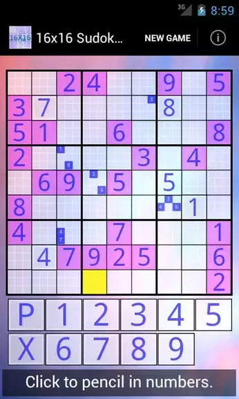 16x16 Sudoku Challenge HD Capture d'écran 1