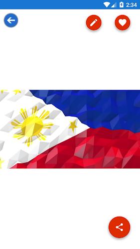 Philippines Flag Wallpaper: Fl ဖန်သားပြင်ဓာတ်ပုံ 3