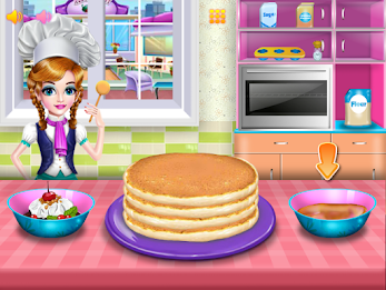 Girls cooking special cake Captura de tela 0