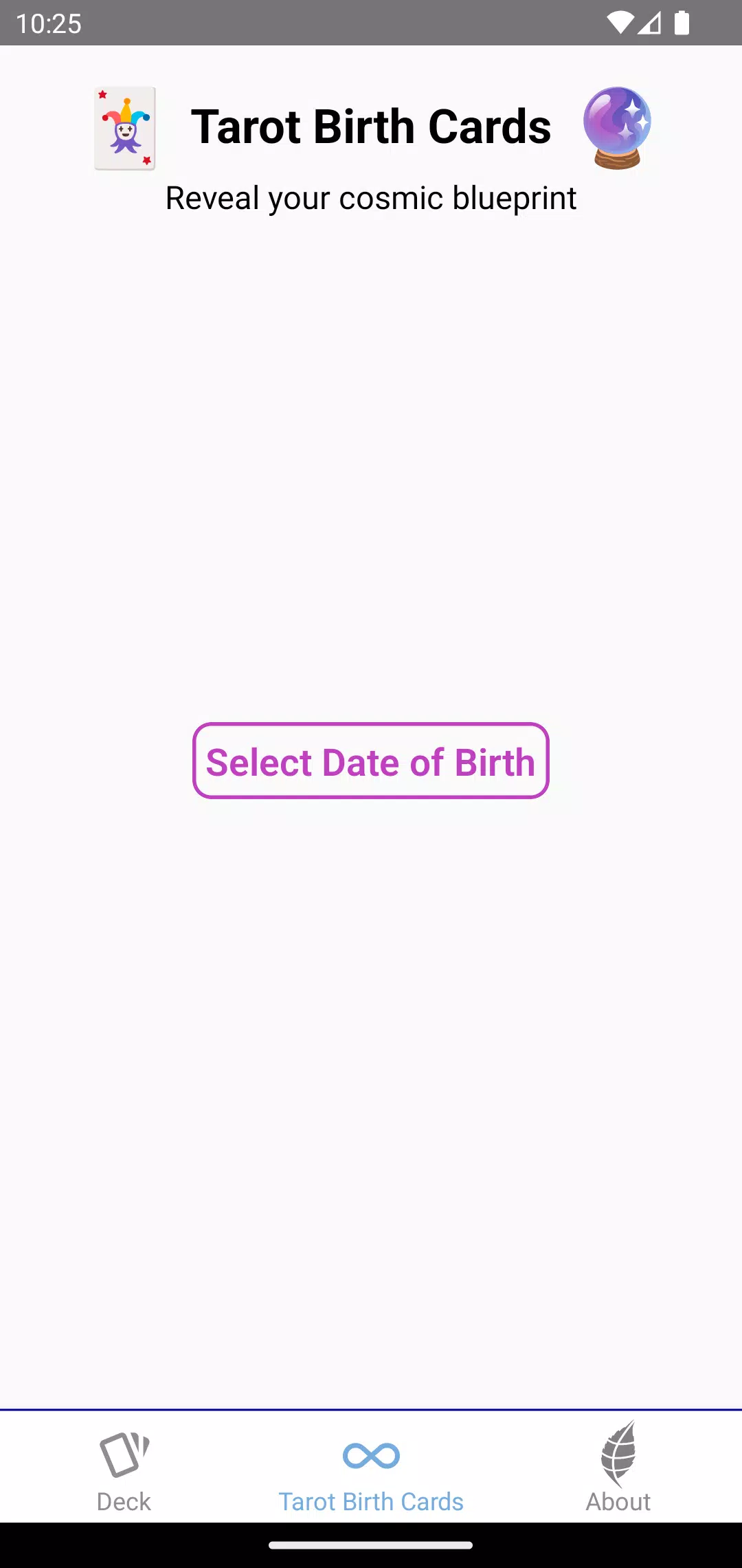 Tarot Birth Cards Скриншот 0