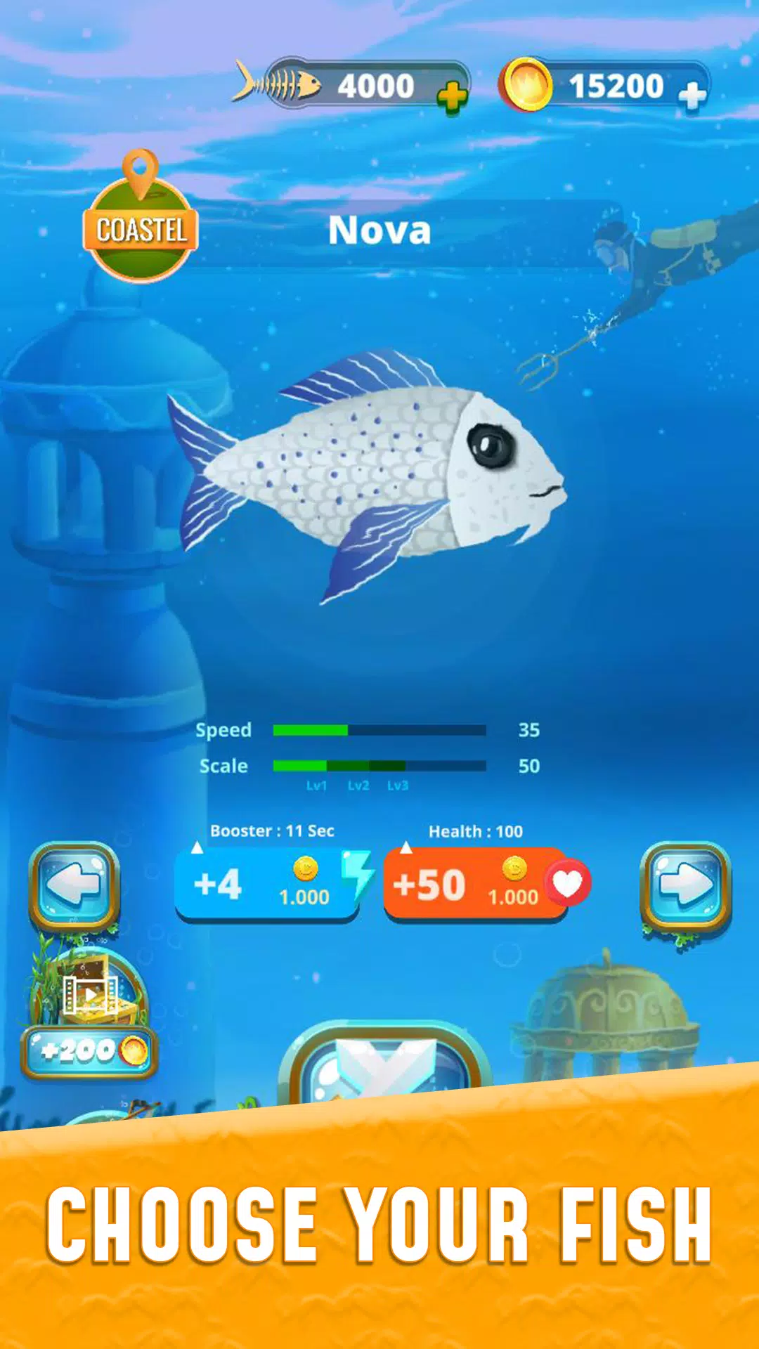 Grow Fish.io : Fish Hunter Ekran Görüntüsü 2