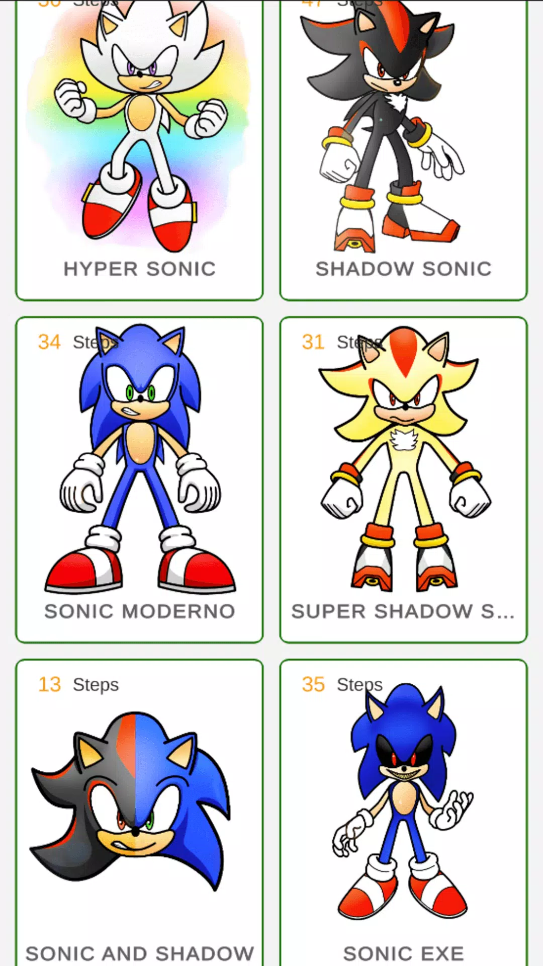 How to draw sonik characters Ekran Görüntüsü 1