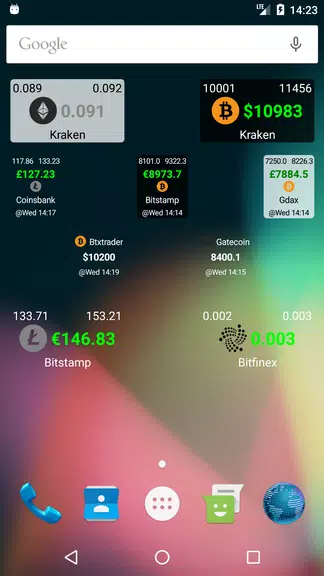 Bitcoin Ticker Widget Скриншот 0