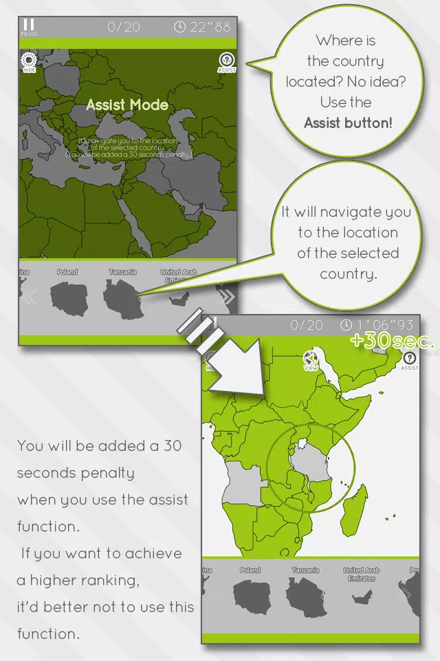 E. Learning World Map Puzzle Captura de tela 2