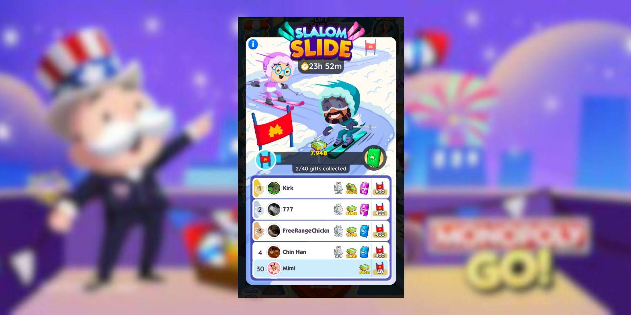 Monopoly Go: Slalom Slide Rewards at Milestones