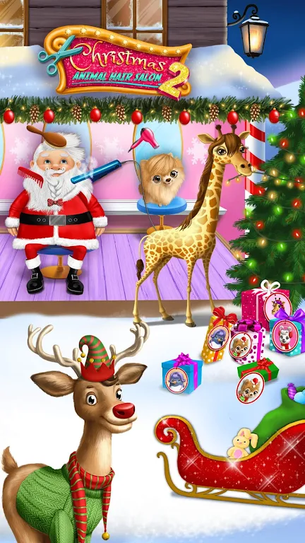 Christmas Animal Hair Salon 2 ภาพหน้าจอ 2