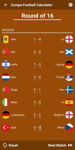 Europa Football Calculator 23 Capture d'écran 2