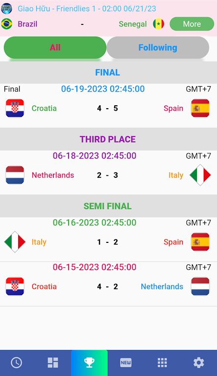 Female Cup Matches Captura de pantalla 2