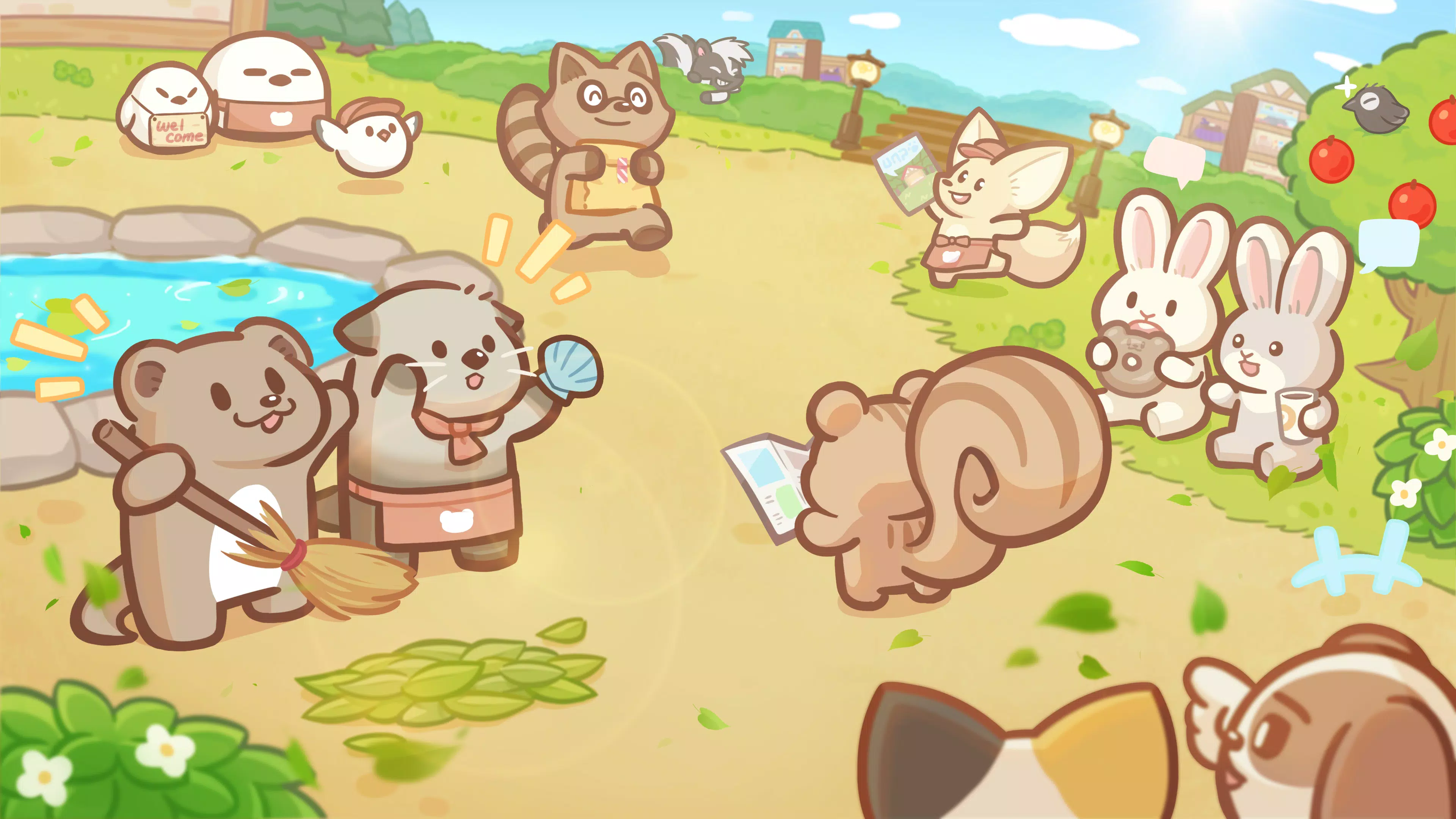 Welcome! Otter Town: cute game ဖန်သားပြင်ဓာတ်ပုံ 0