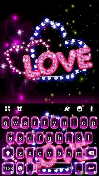 Neon Love Theme Ảnh chụp màn hình 0