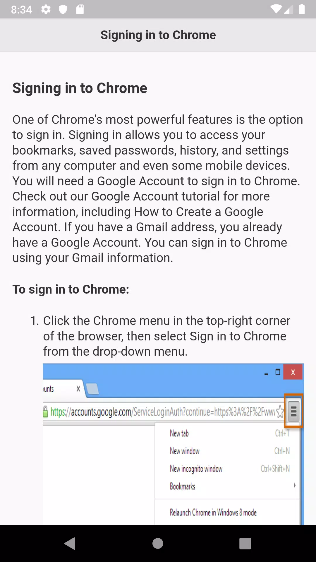 Tutorials for Web Browser Ảnh chụp màn hình 2