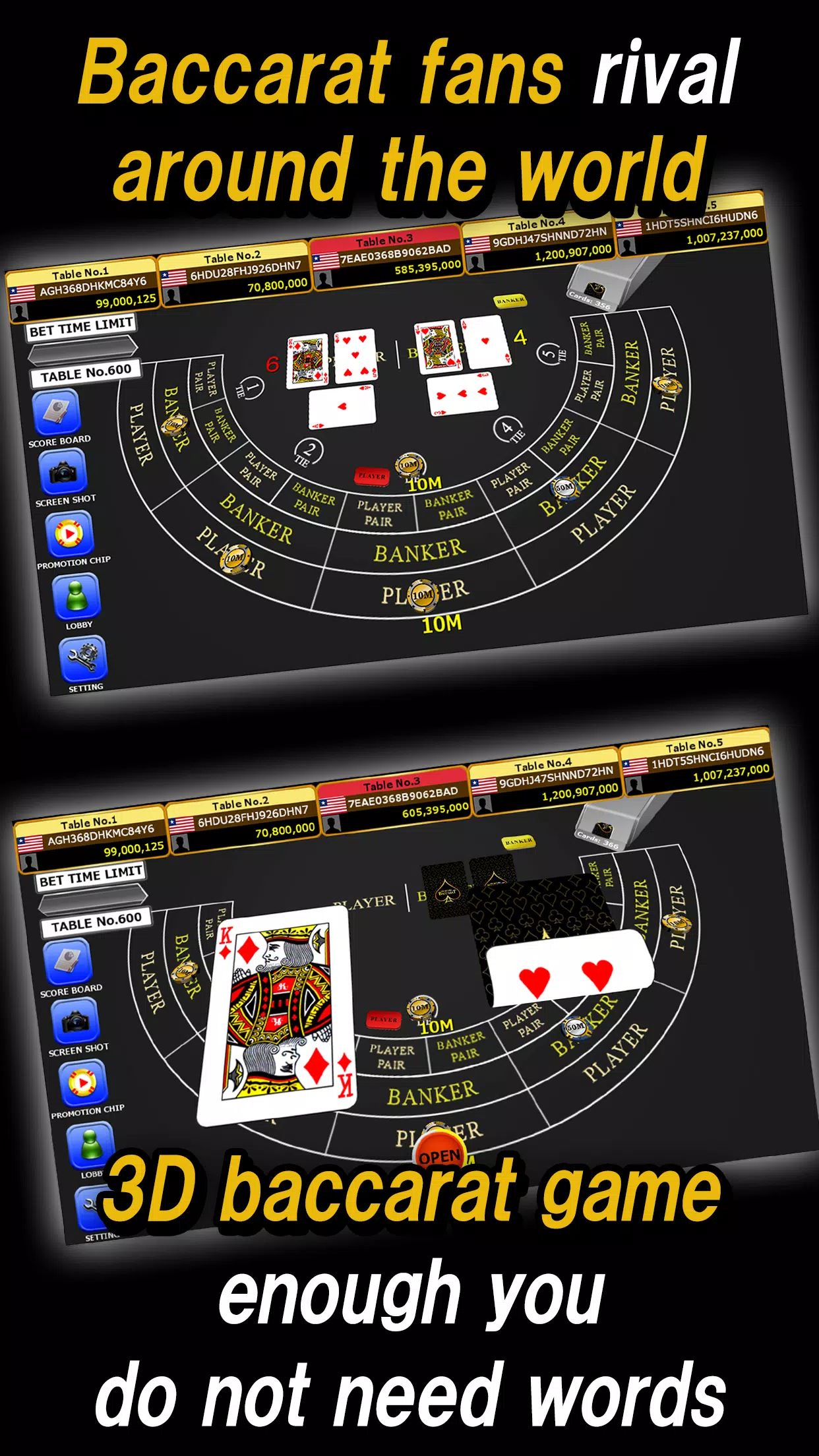 Global Gold Baccarat Screenshot 1