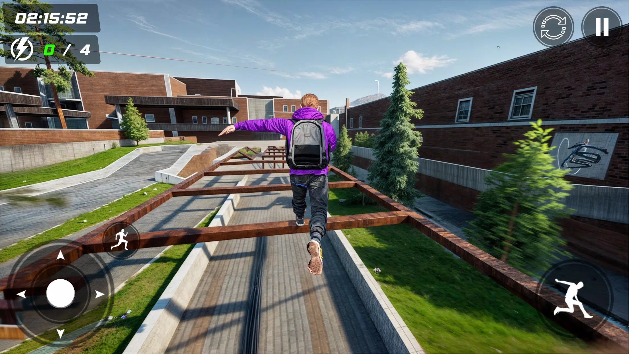 Going Up Rooftop Parkour Games Captura de tela 1