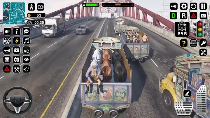 Animal Transport Truck Sim 3D Capture d'écran 2