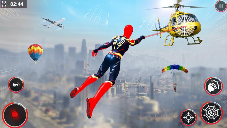 Flying Spider Rope Hero Fight Captura de pantalla 3