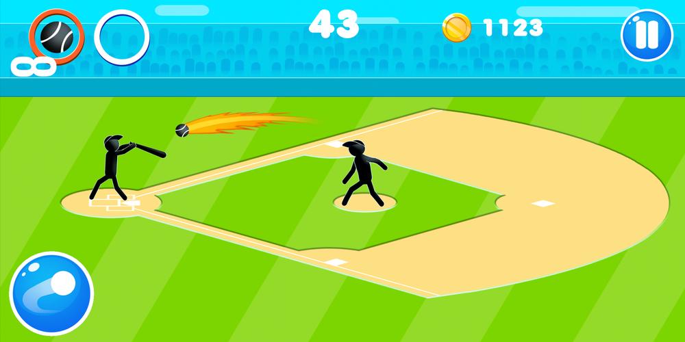 Stickman Baseball ဖန်သားပြင်ဓာတ်ပုံ 0