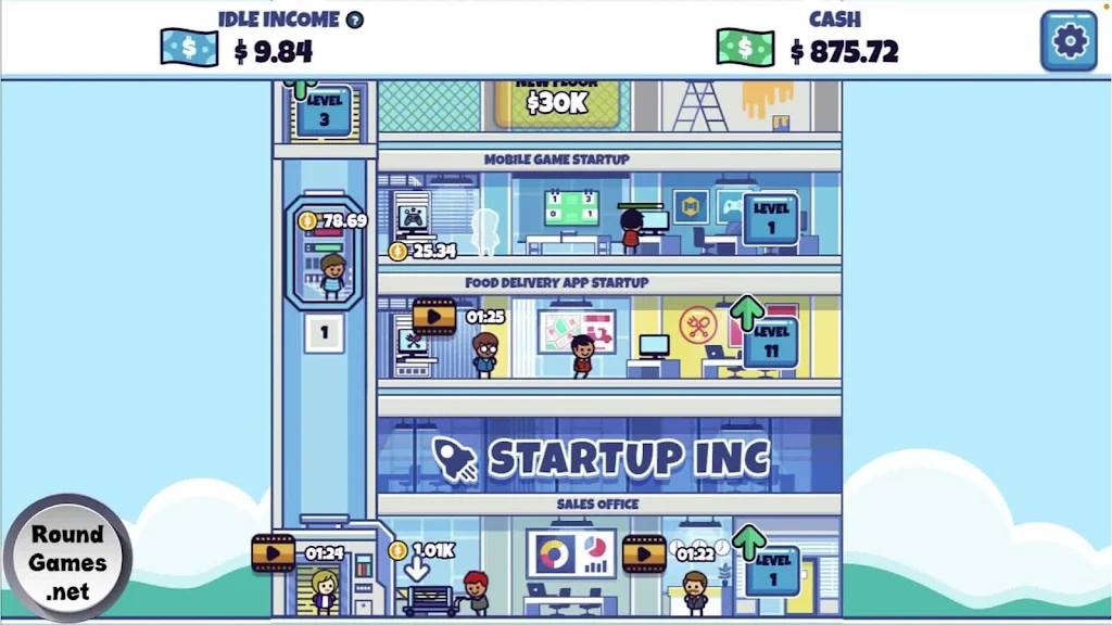 Idle Startup Tycoon Captura de pantalla 3