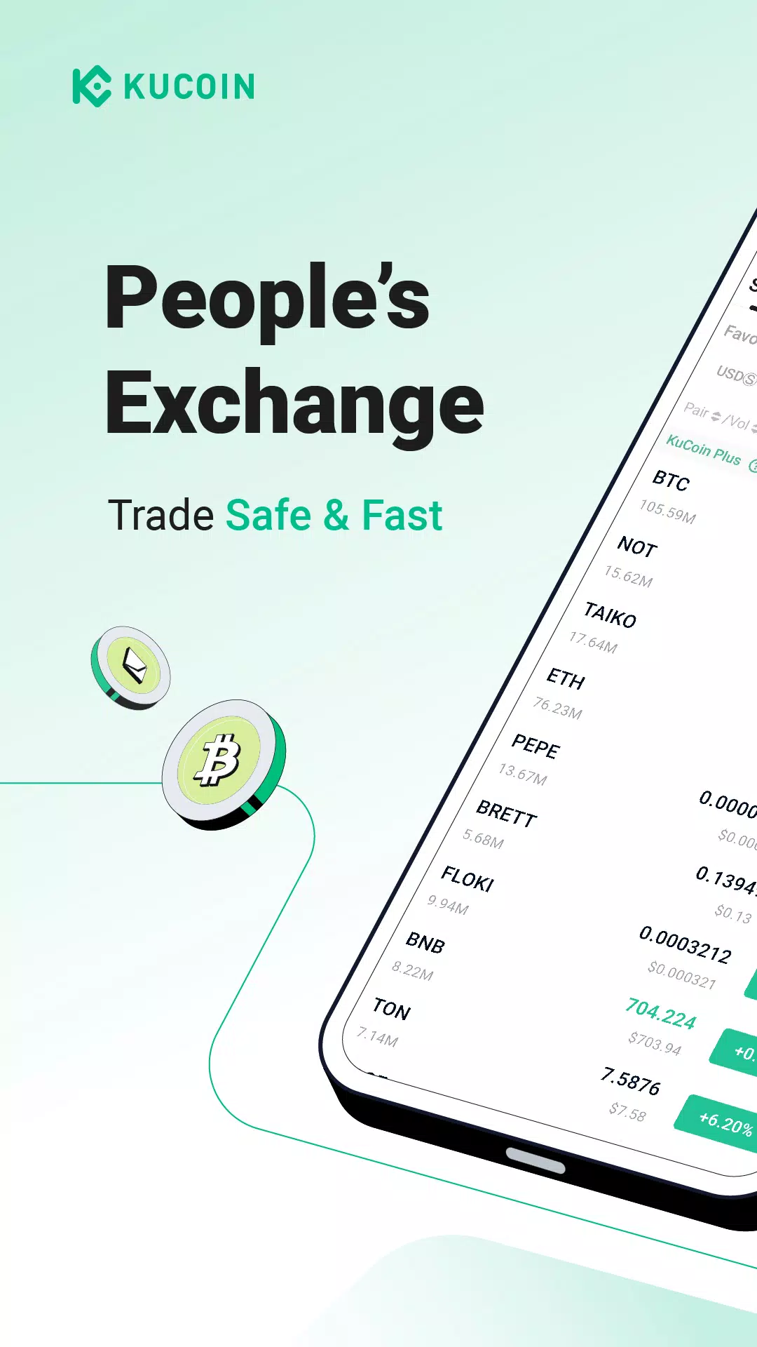 KuCoin - 比特幣BTC、以太坊ETH交易所應用截圖第0張