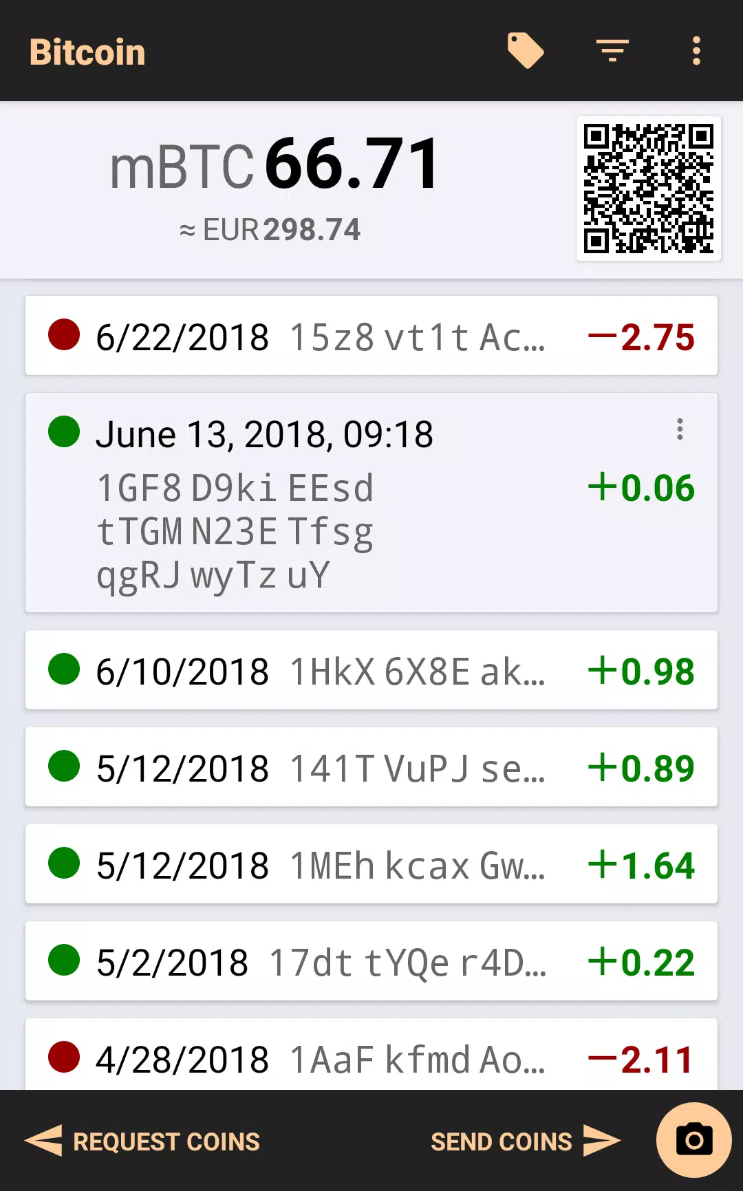 Bitcoin Wallet スクリーンショット 0