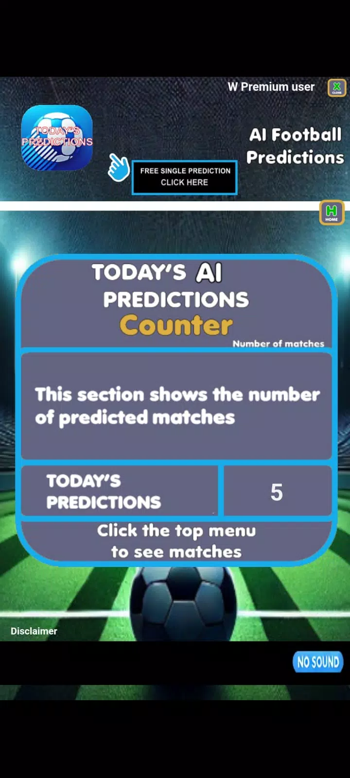 Ai football predictions Capture d'écran 1