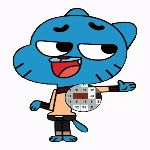 Gumball Pixel Art Coloring