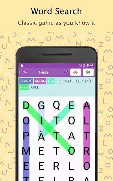 Word Search Italian dictionary ဖန်သားပြင်ဓာတ်ပုံ 0