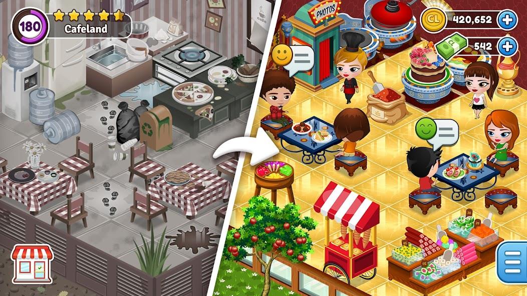 Cafeland - Restaurant Cooking Mod Скриншот 3