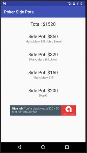 Poker Side Pots Tangkapan skrin 1