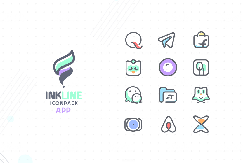 InkLine Icon Pack Mod ภาพหน้าจอ 2